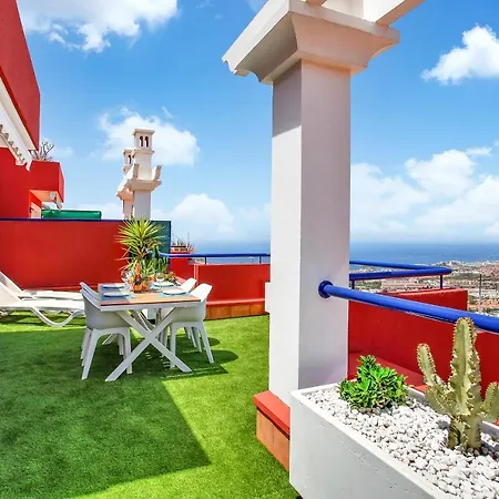 Wonderful View, Huge Terrace Solarium, Private Parking Apartamento Costa Adeje (Tenerife)
